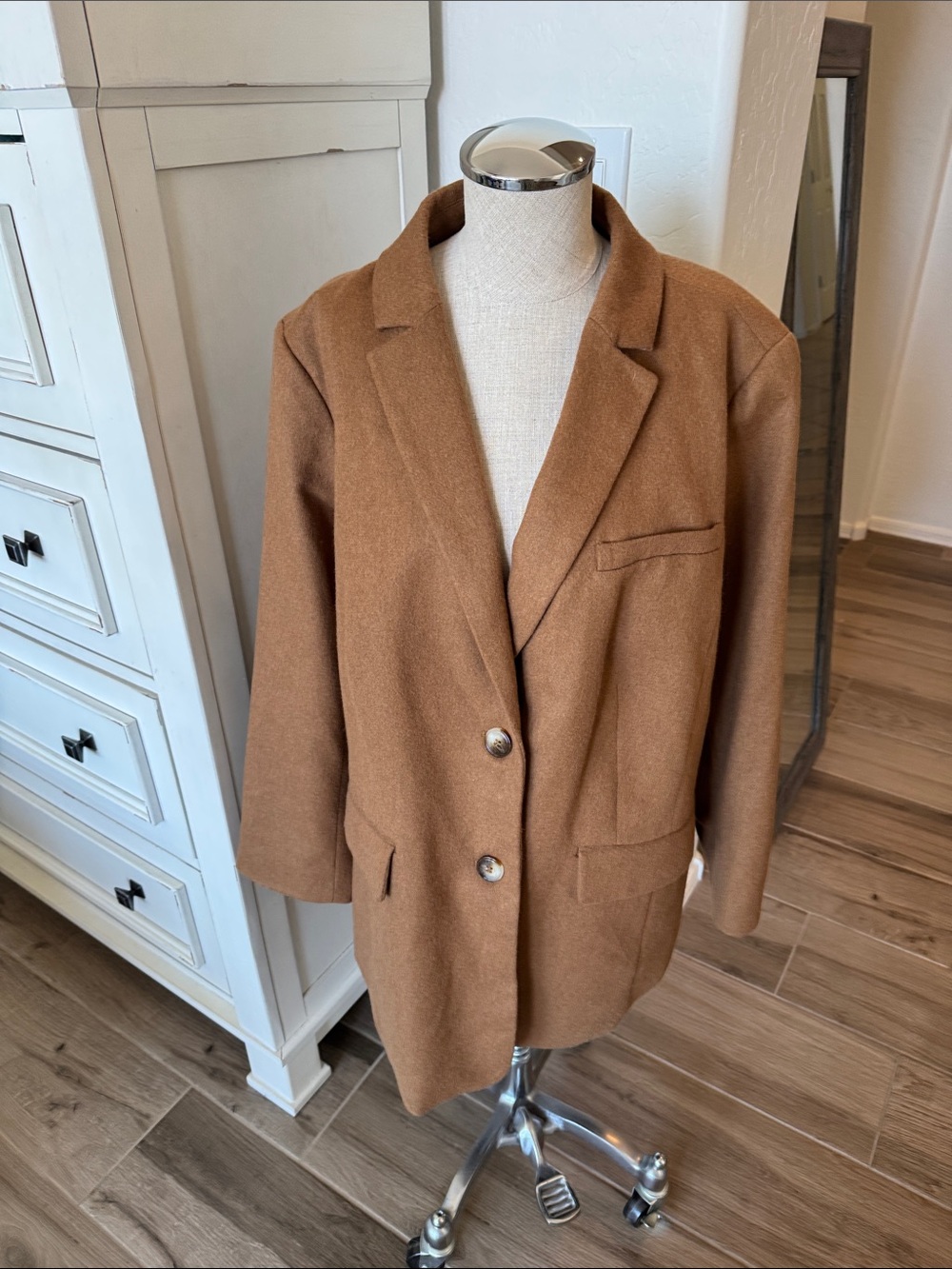 Talbots 16W Brushed Italian Wool Long Blazer - Picture 3 of 8
